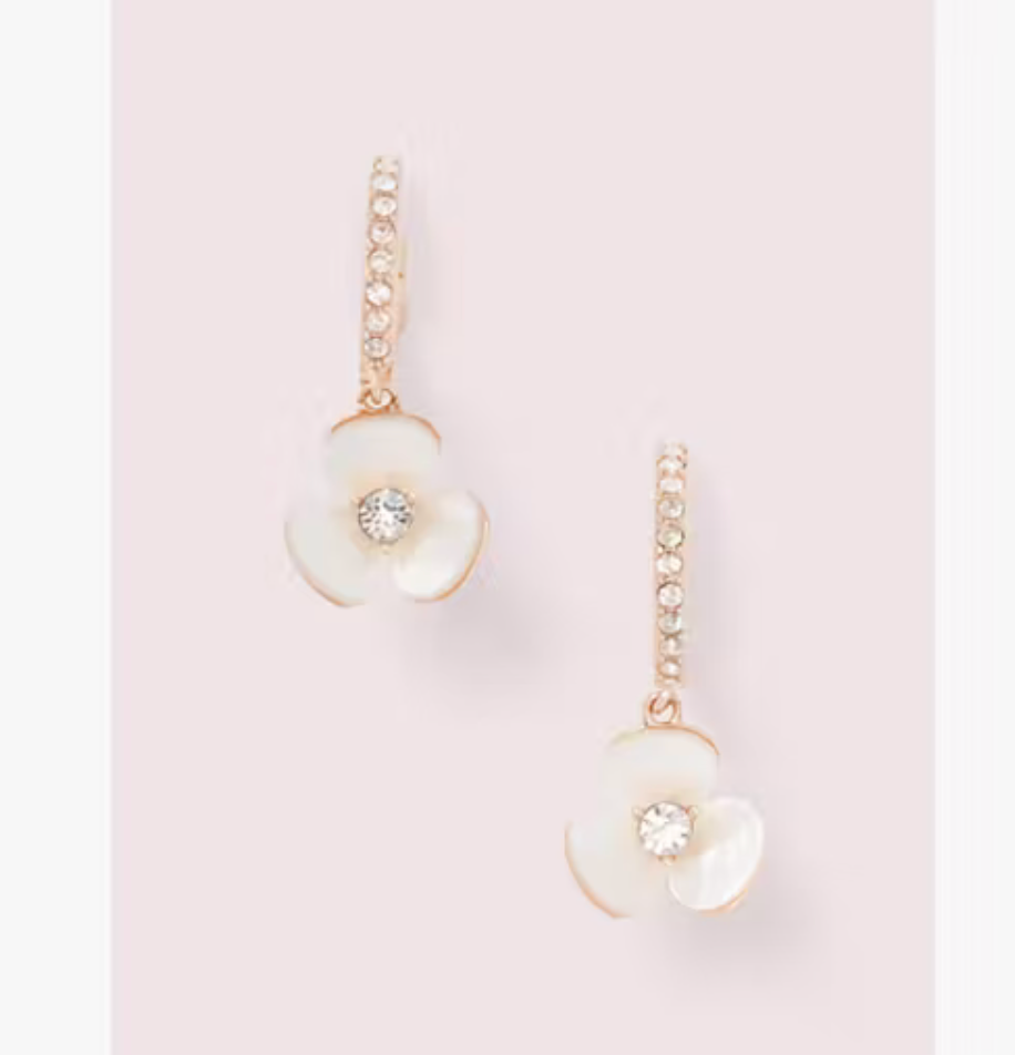 Disco pansy drop earrings discount