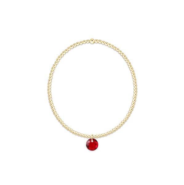 Classic Gold 2mm Bracelet- Reflection Small Charm- 01