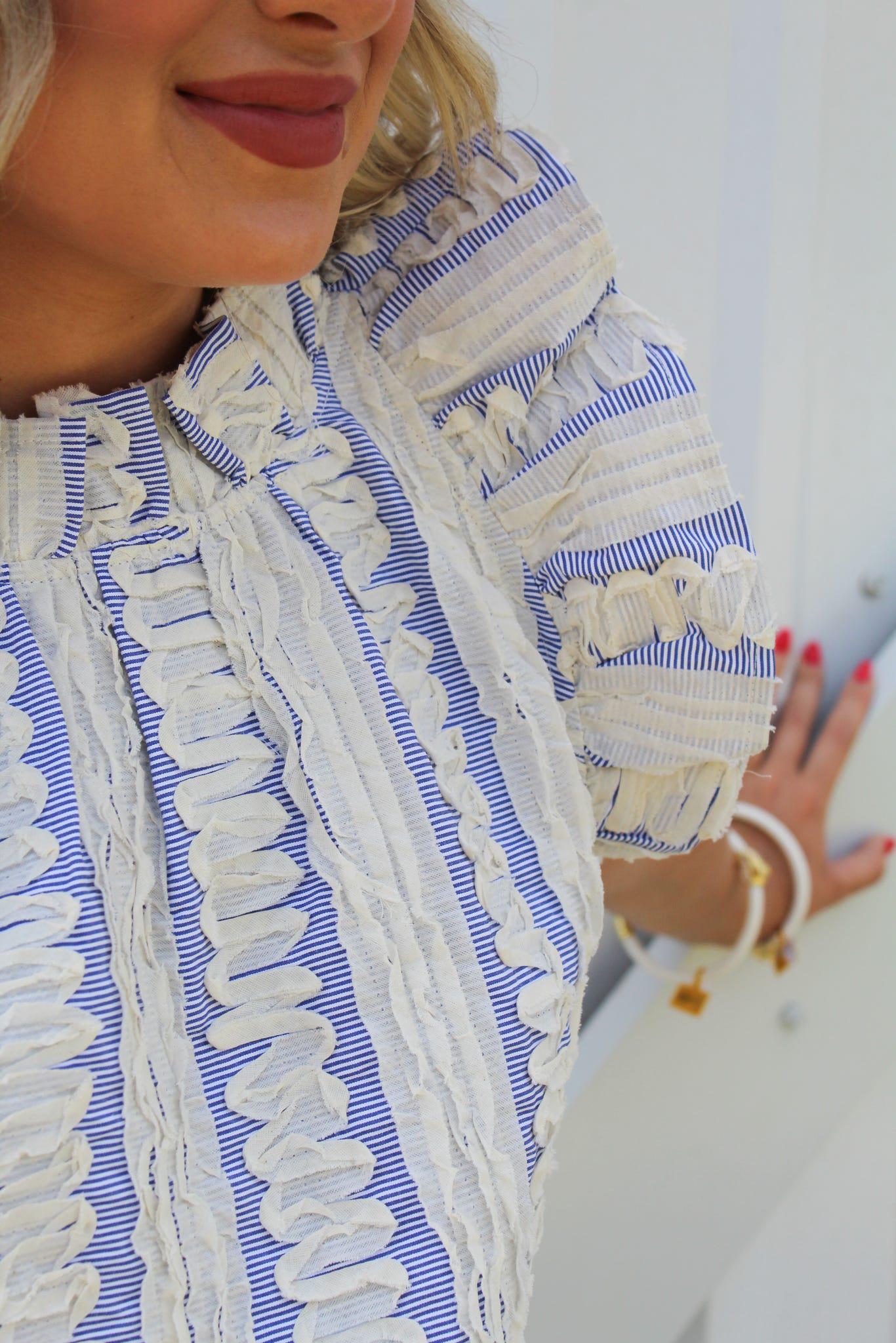 Saylor Striped Detailed Top