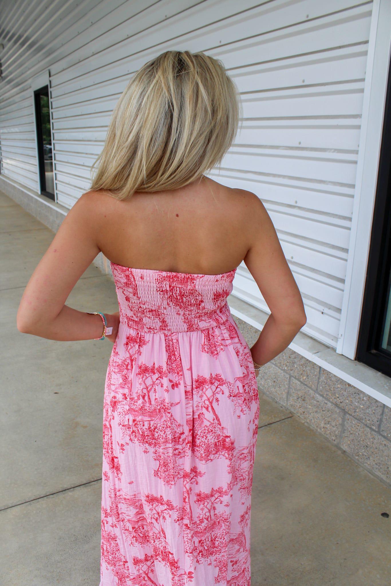 Sunset Cottage Tube Maxi Dress