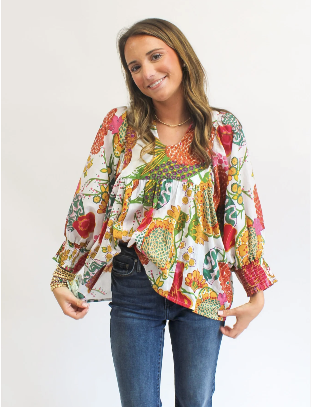 Bold Petals Anjou Top (One Size)