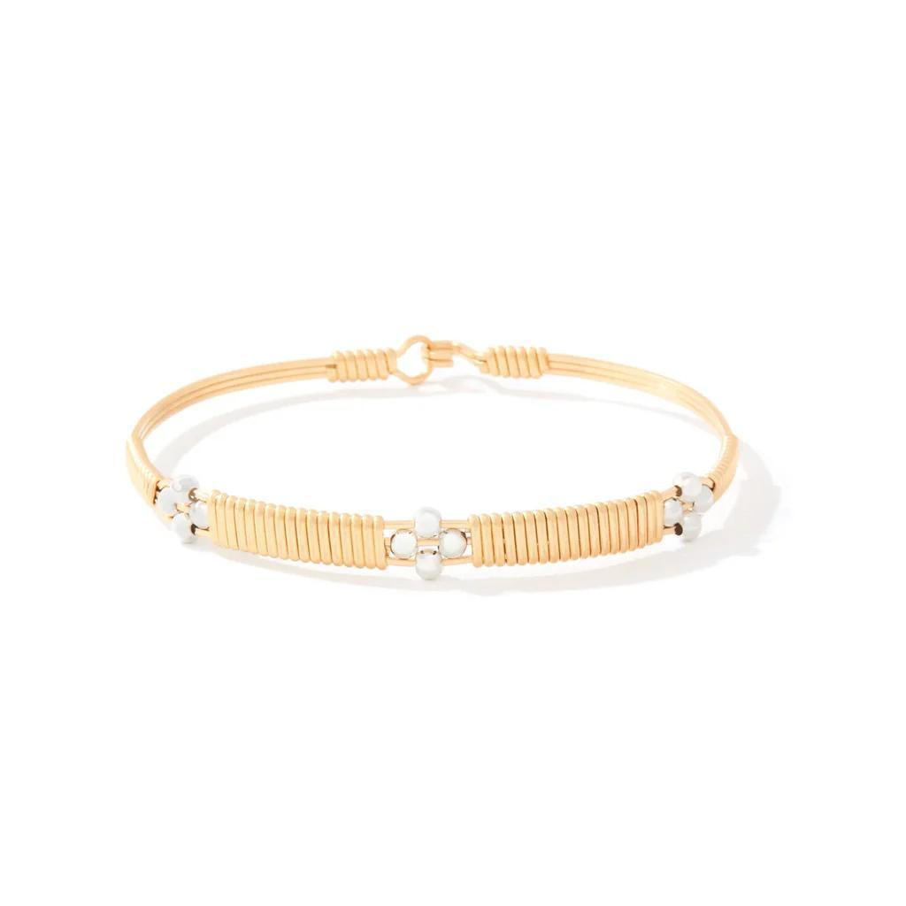 Timeless Beauty Bracelet- 14K Gold Artist Wire with Silver Bead