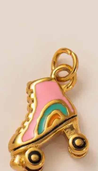 Rollerskate Charm - Yellow Gold