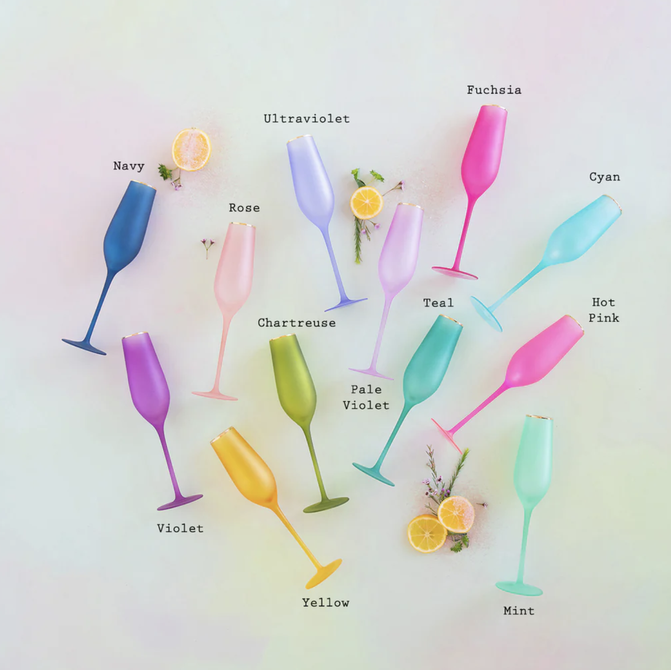 Frosted Flute, Glass, 10.25"