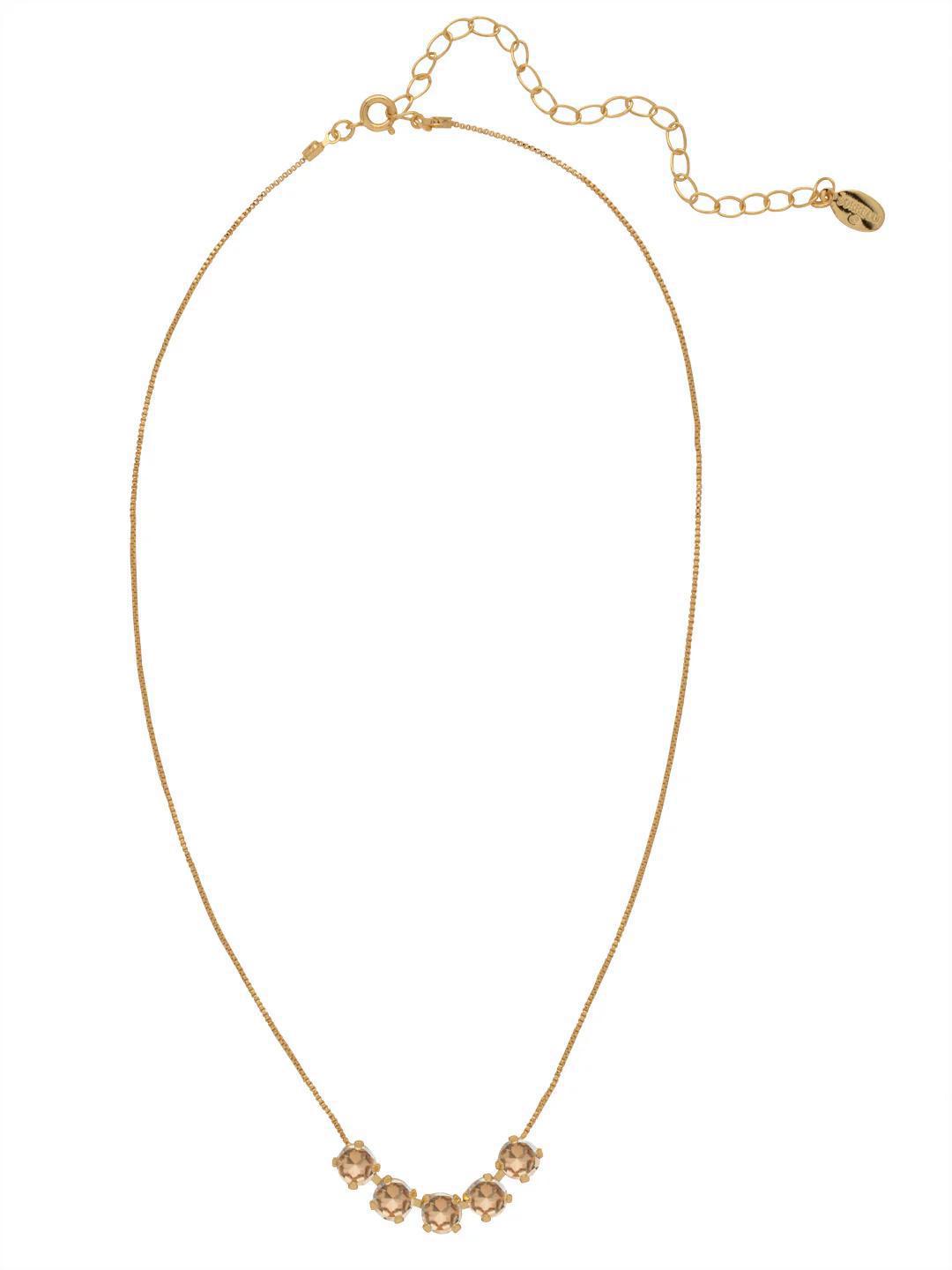 Shaughna Tennis Necklace Dark Champagne