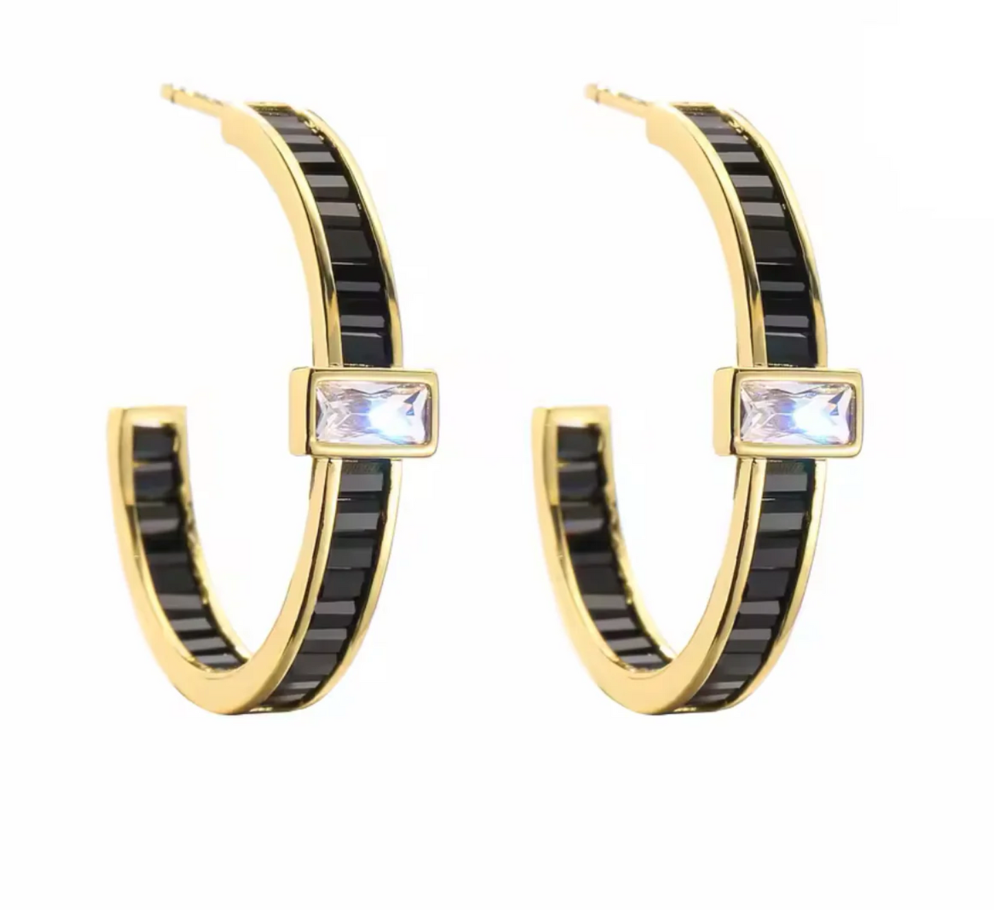 Colorful Baguette Hoops