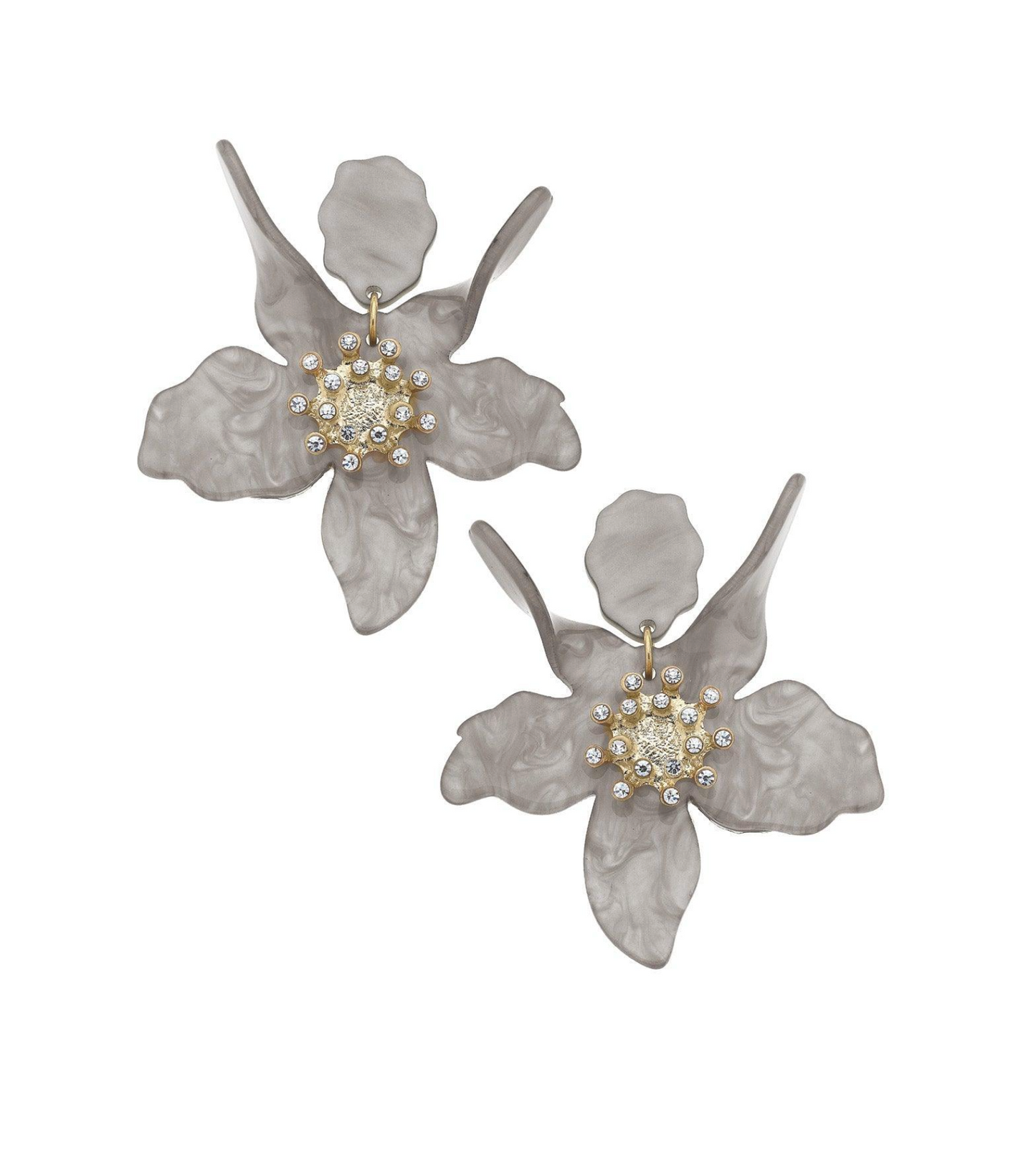 Chloe Resin Flower Statement Earrings