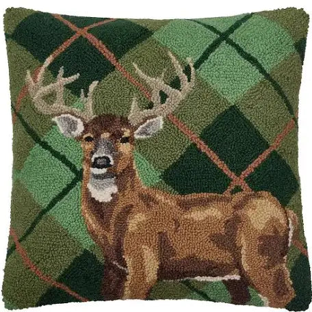 Deer Plaid Pillow