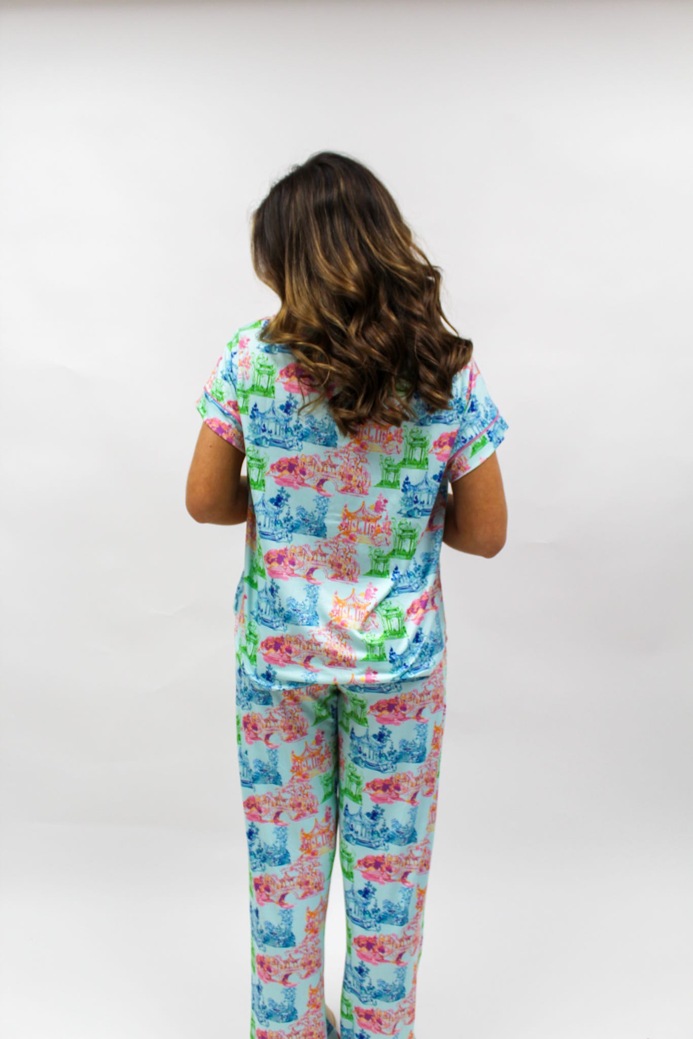 Maya Sleep Pants Aqua/Multi XLarge
