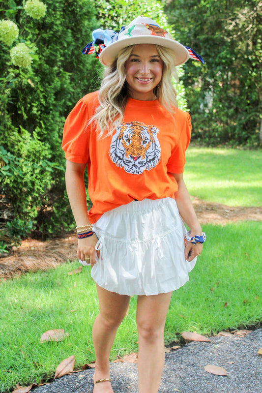 Gameday Tiger Sequin Casual Tee