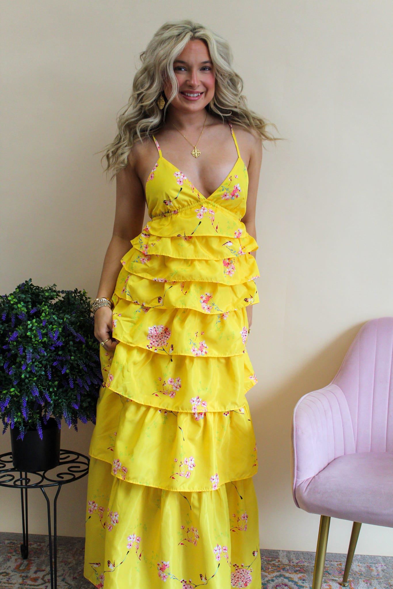 Callie Song Bird Yellow Dress