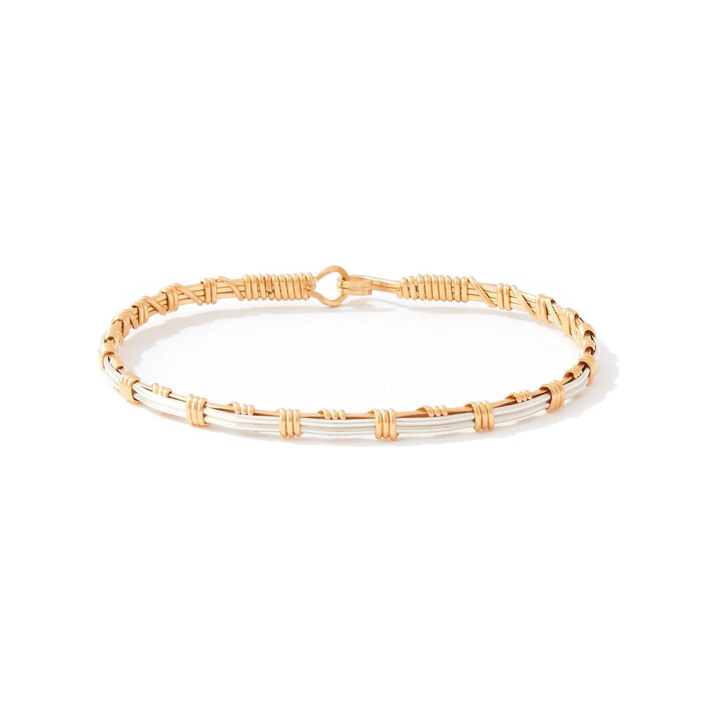 Now and Forever Bracelet - 14K Gold Artist Wire and Sterling Silver