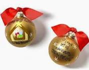 O COME ALL YE FAITHFUL ROUND GLASS ORNAMENT