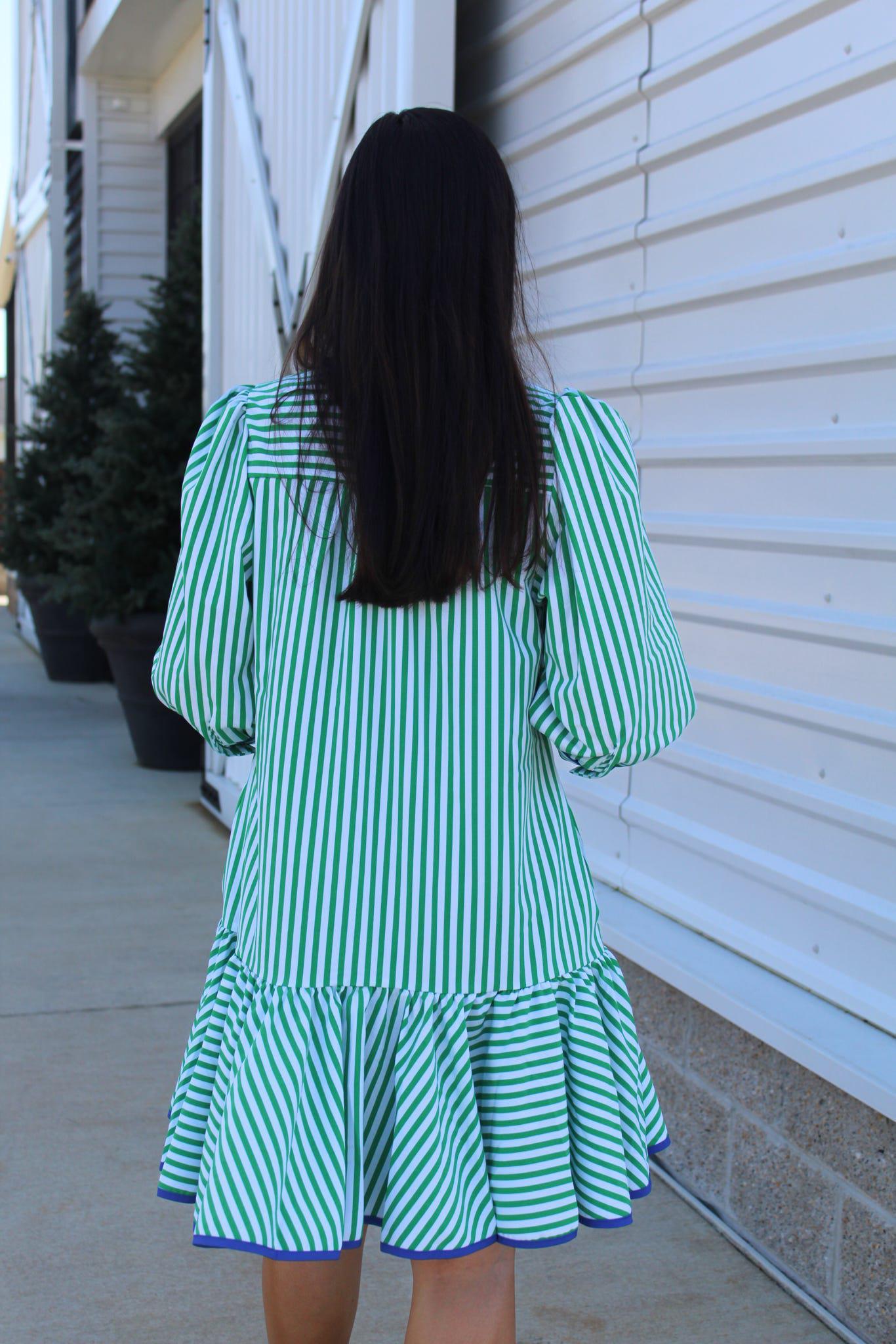 Lined Up Naomi Dress Green