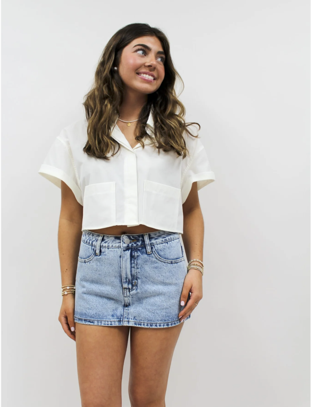 Boardwalk Babe Light Denim Skort