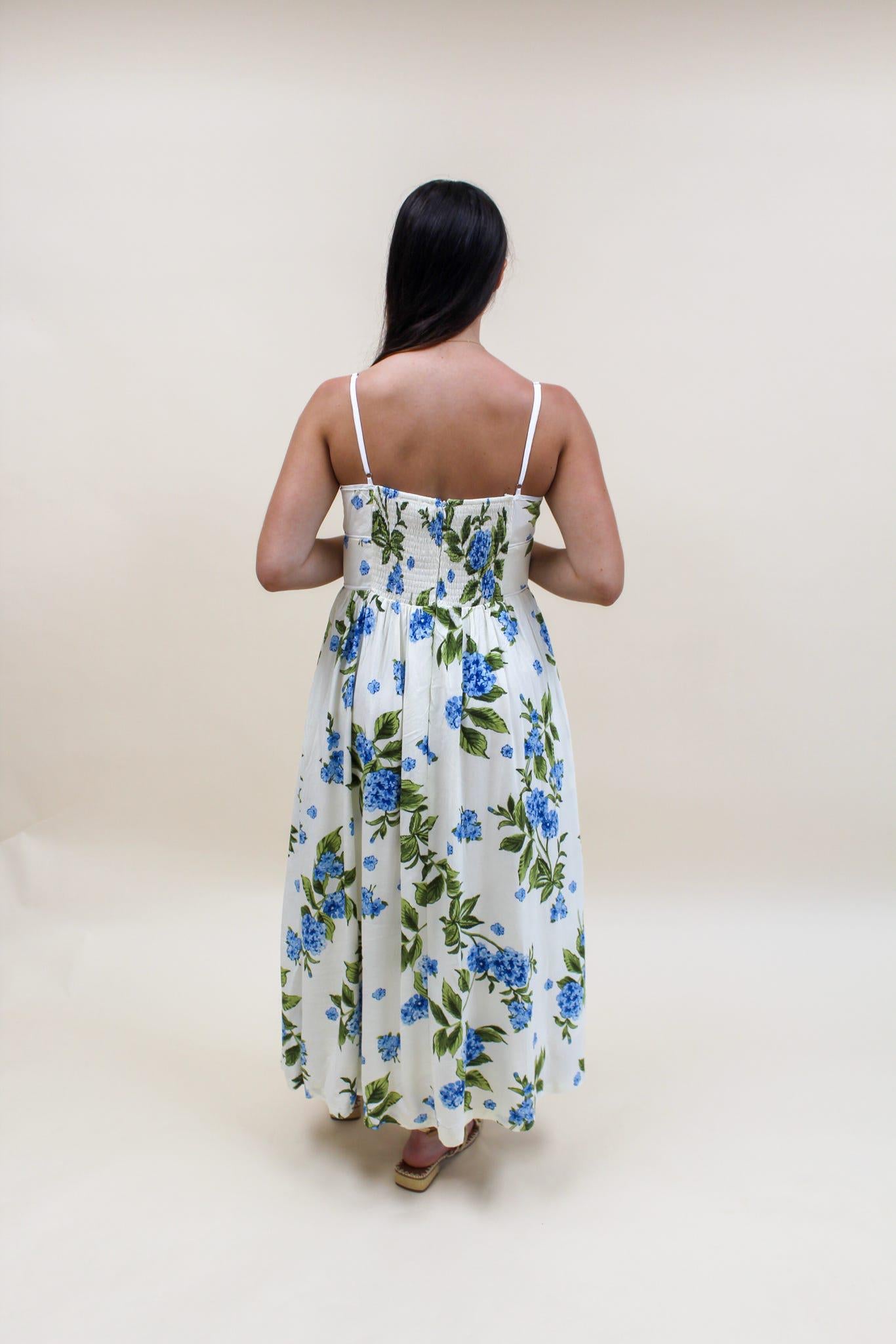 Caroline Floral Scoop Necklace dress