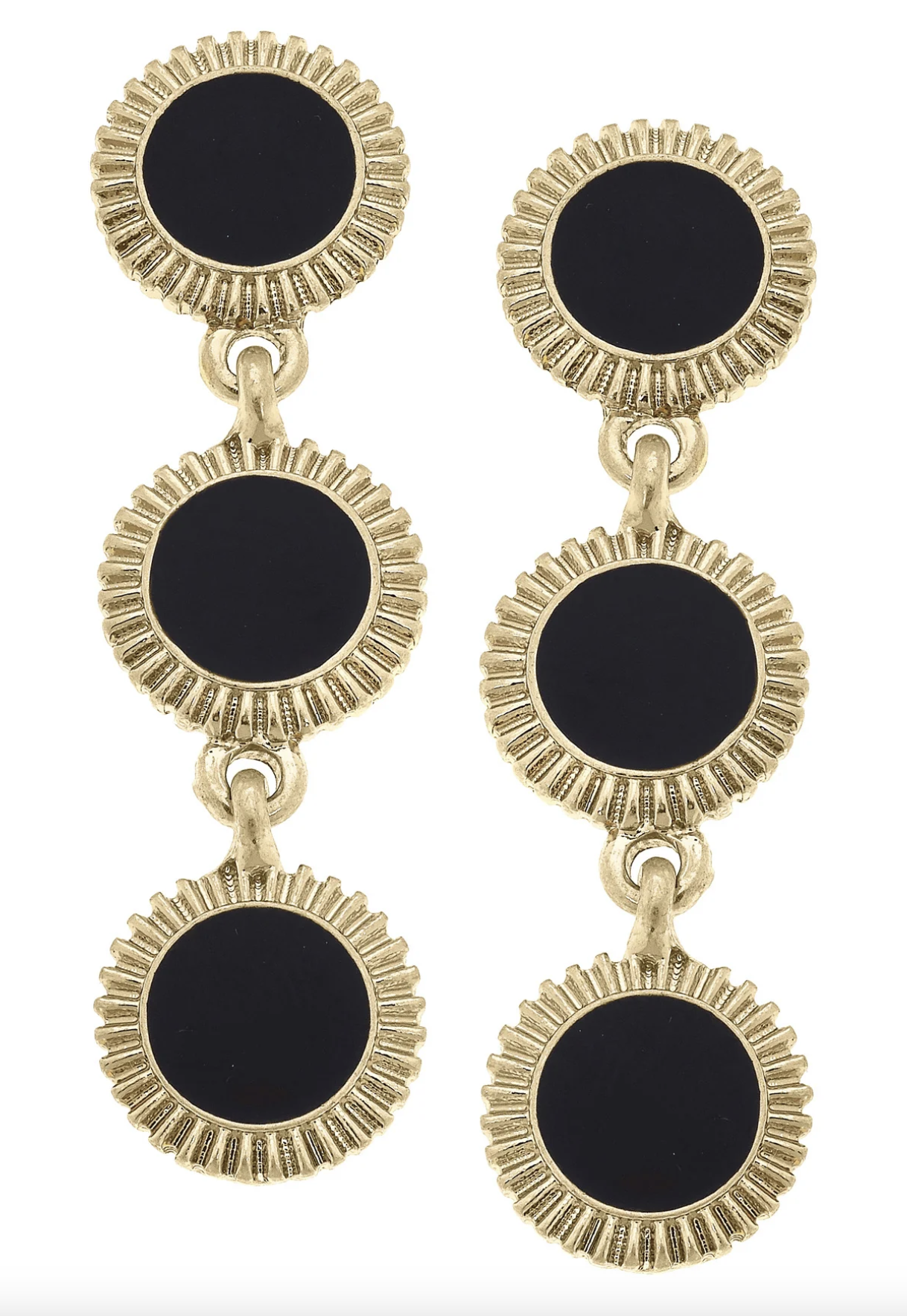 Mary Brian Enamel Disc Earrings