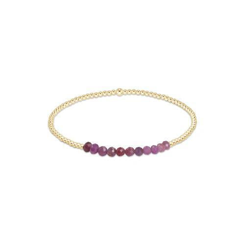 Enewton Gold Bliss 2mm Bead Bracelet- Ruby