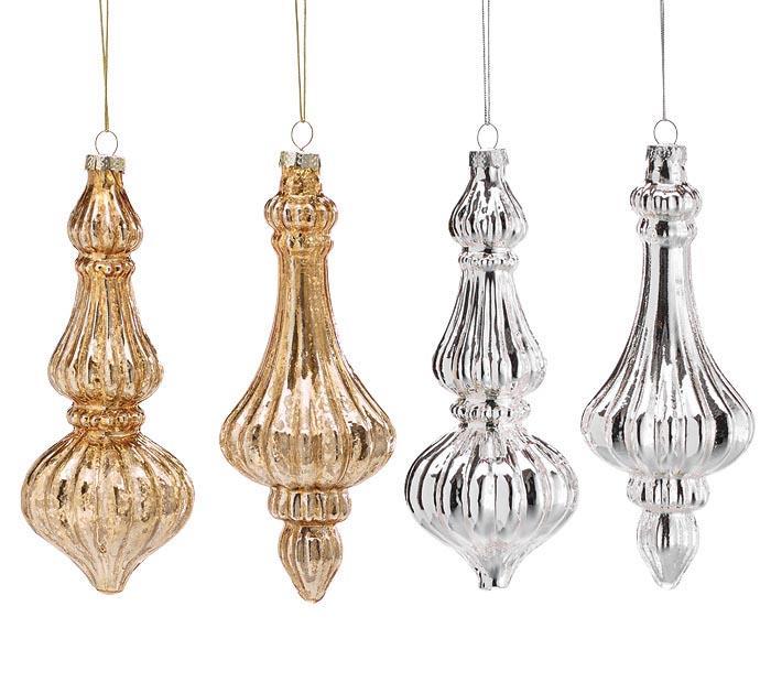 Gold & Silver Finial Ornaments