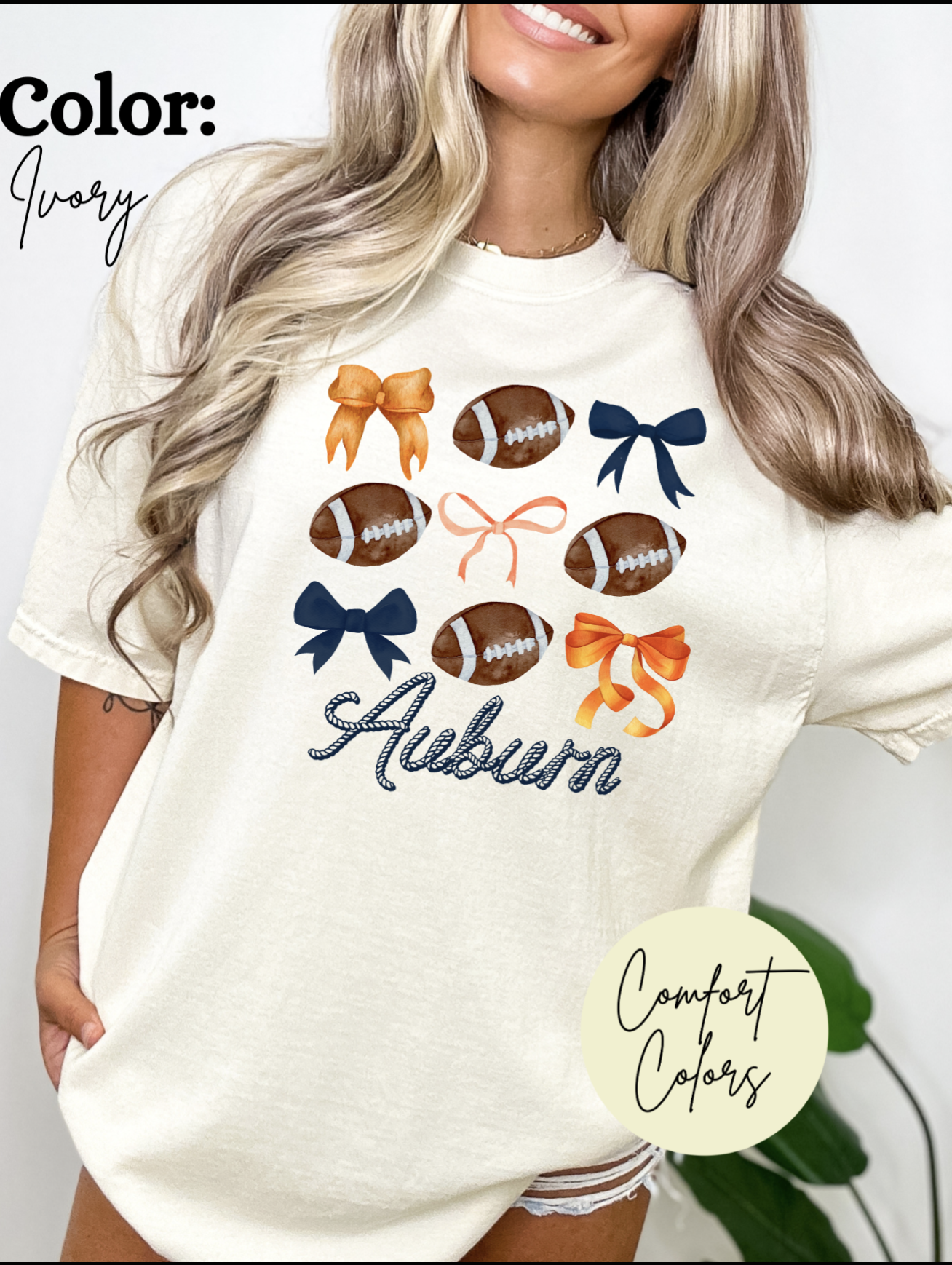 Auburn Bows Comfort Tee