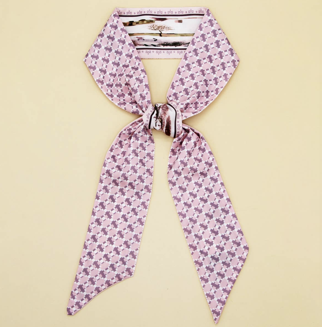 PLAID PRINT HEAD SCARVES