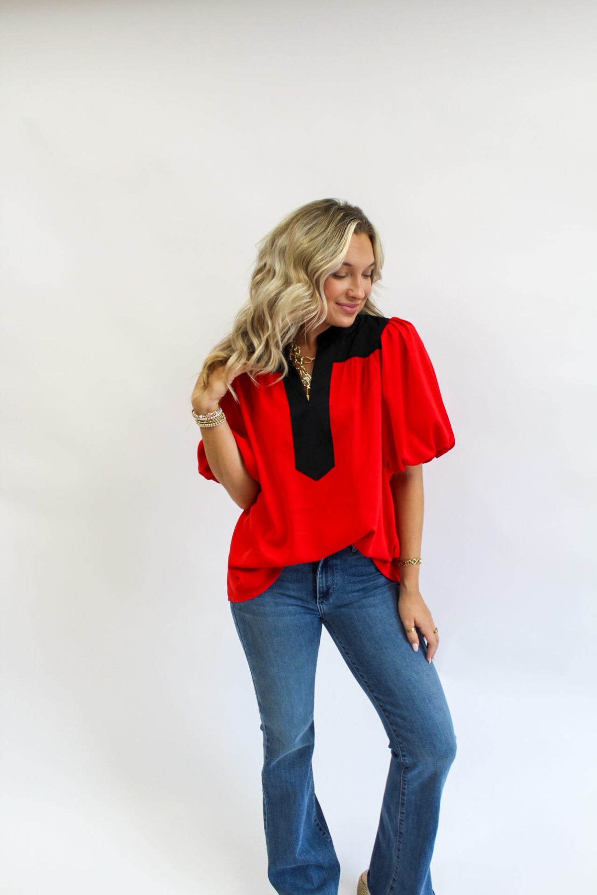 Everyday Favorite Top- Red/Black