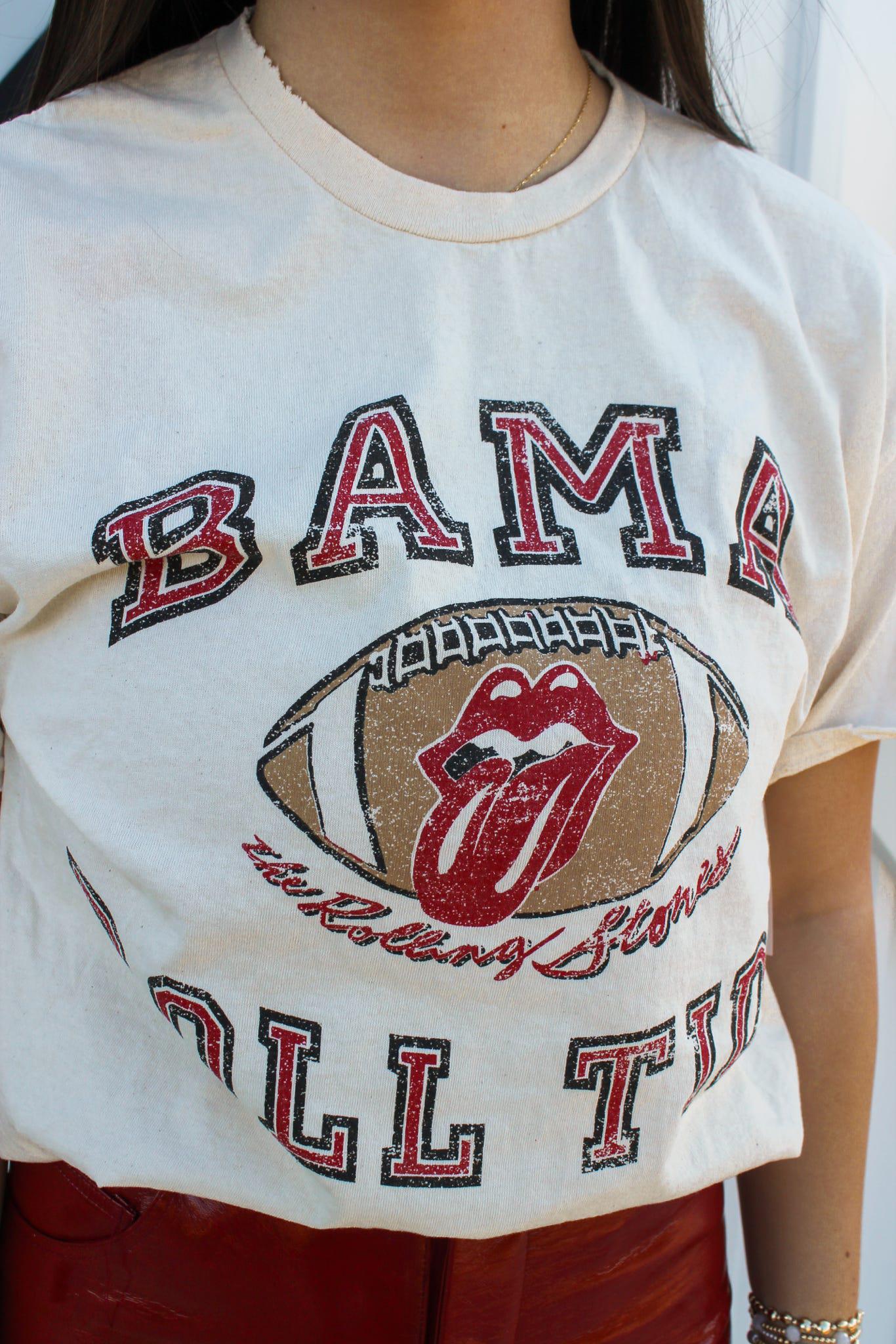 Rolling Stones Bama Football Lick Thrifted Tee