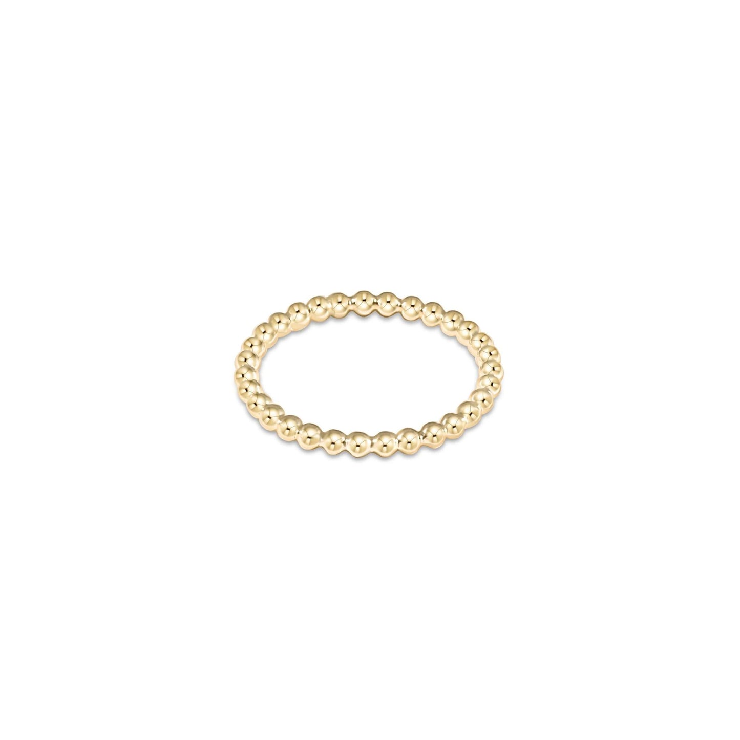Classic Gold 1.5mm Bead Ring- Size 8