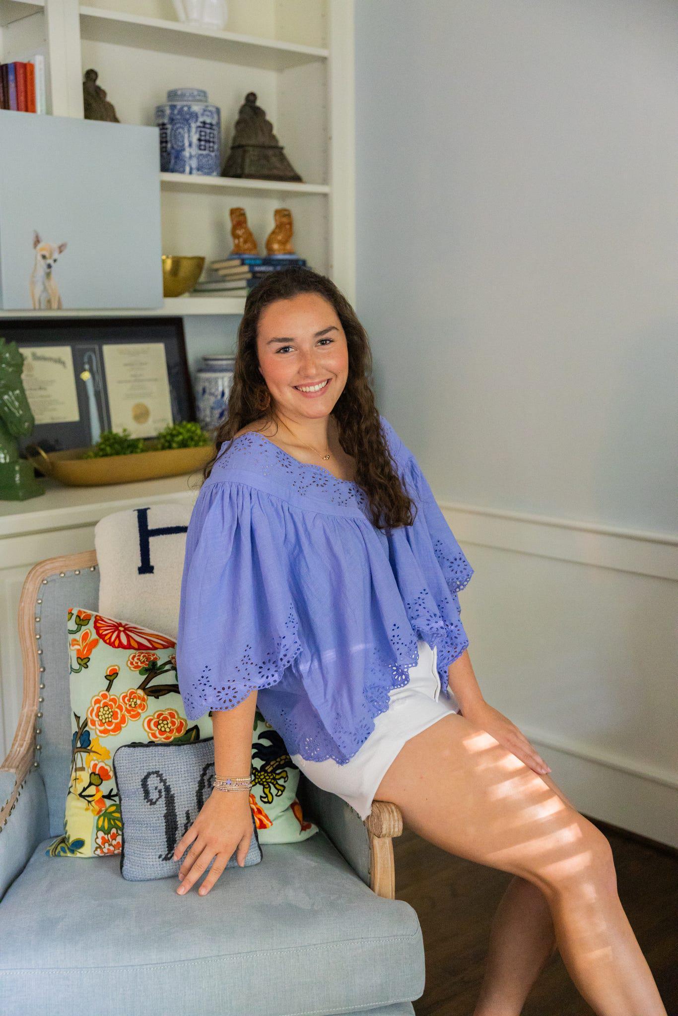 Costa Eyelet Top