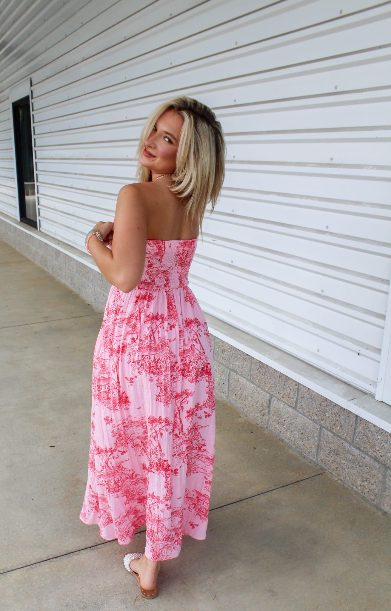 Sunset Cottage Tube Maxi Dress