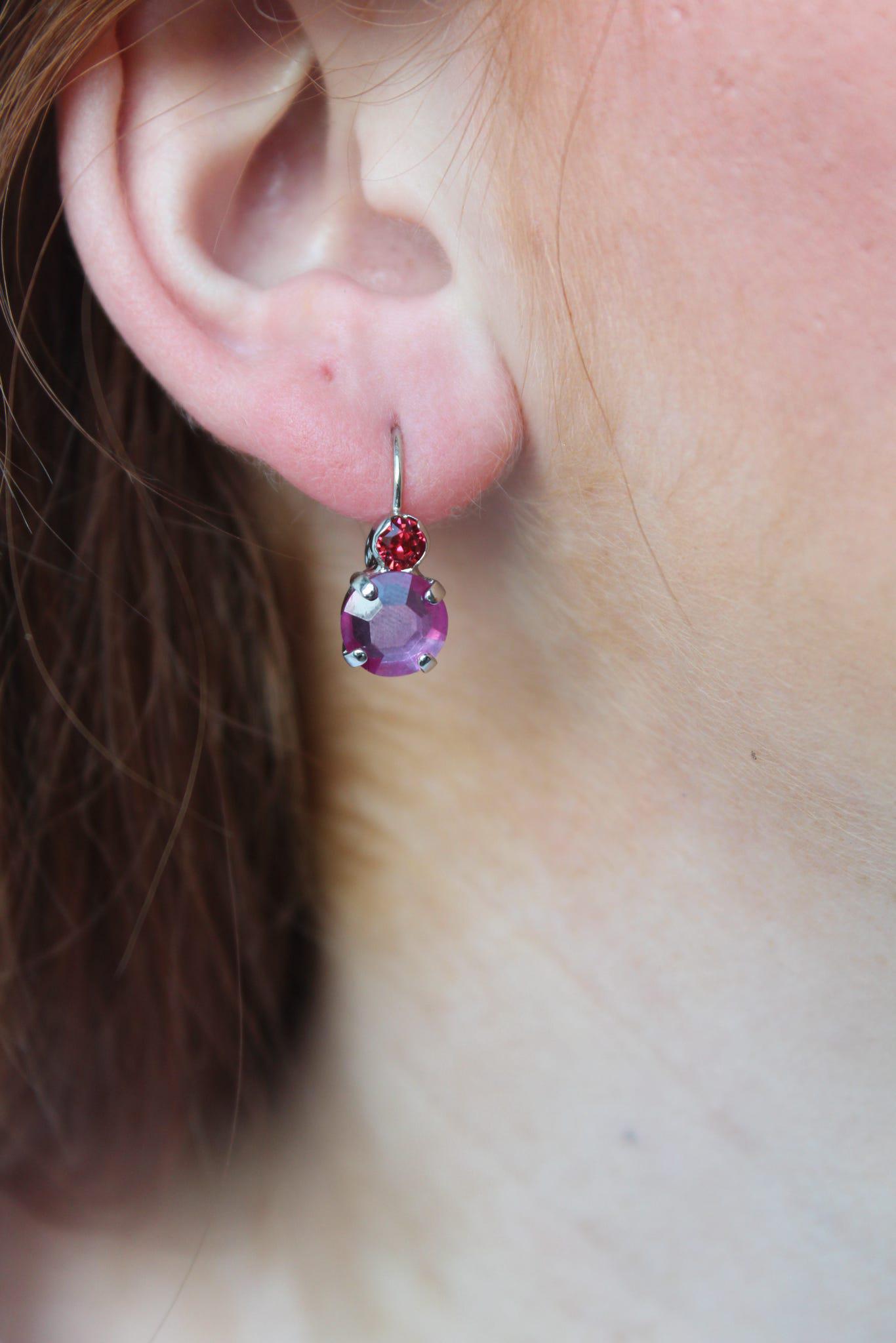 PINK DROP DANGLE EARRINGS