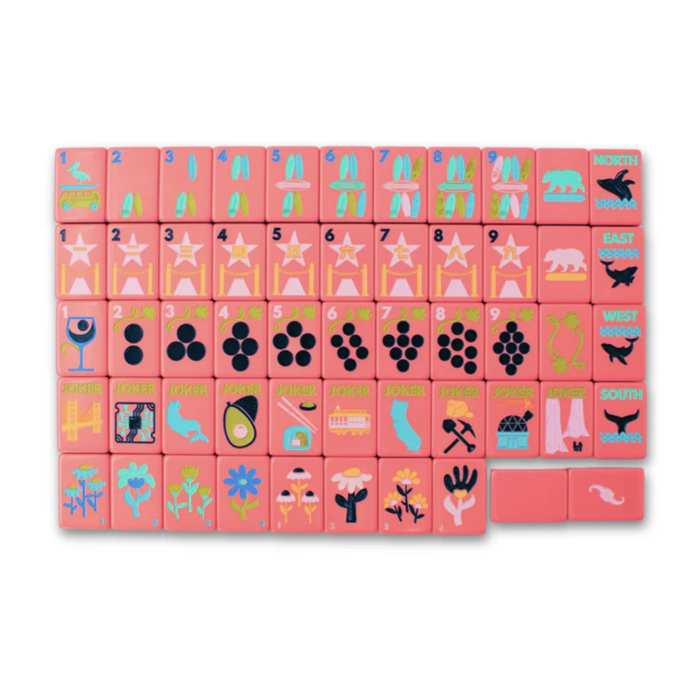 The California Series Mahjong Tiles