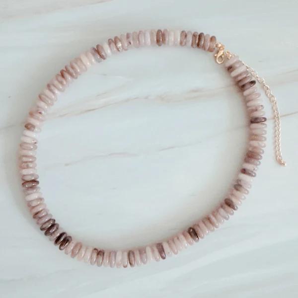 Blush & Earthy Canyon Beaded Necklace