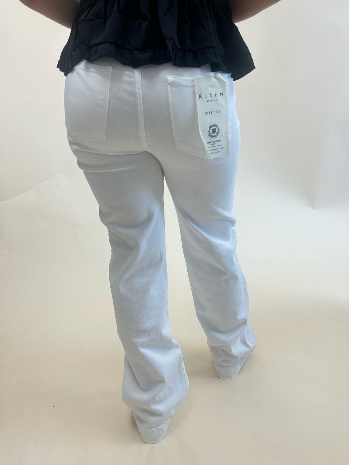 White Straight Leg Jeans