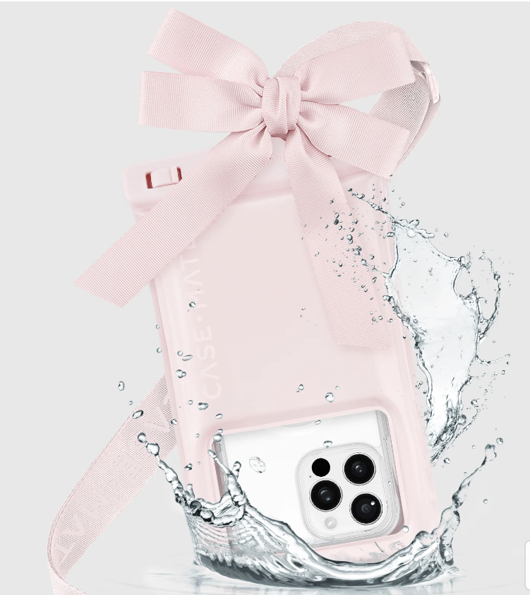 Ballet Pink Bow Waterproof Floating Phone Case