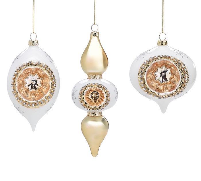 White Retro Reflector Ornament
