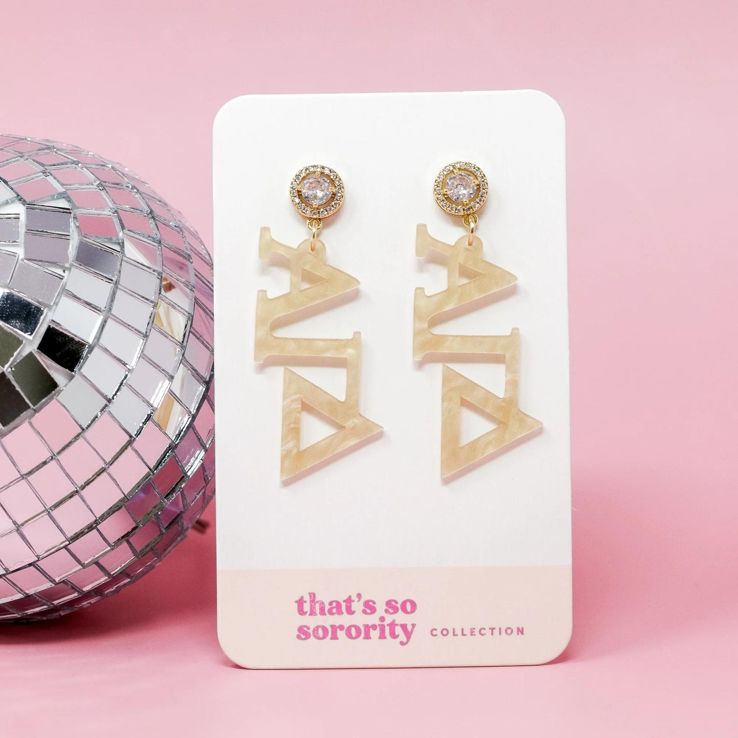 ACRYLIC LETTER EARRING