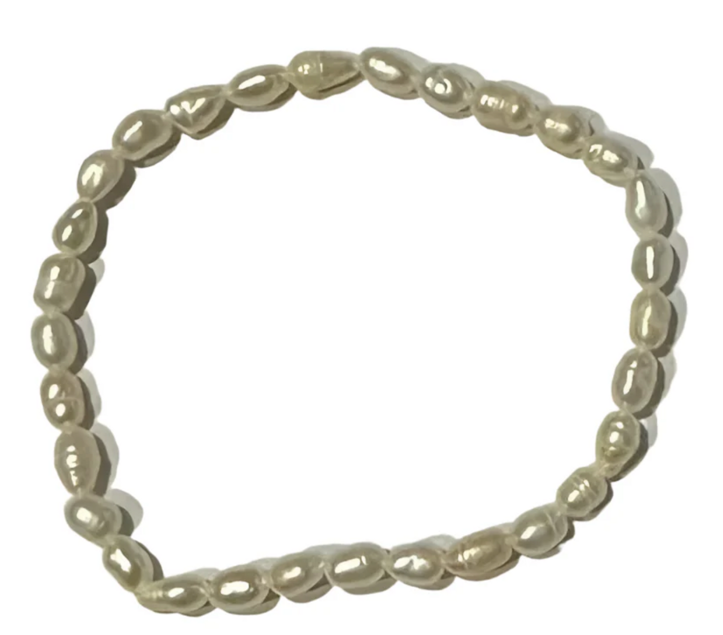4/5mm Rice Pearl Roll on Ring One Size Fits All