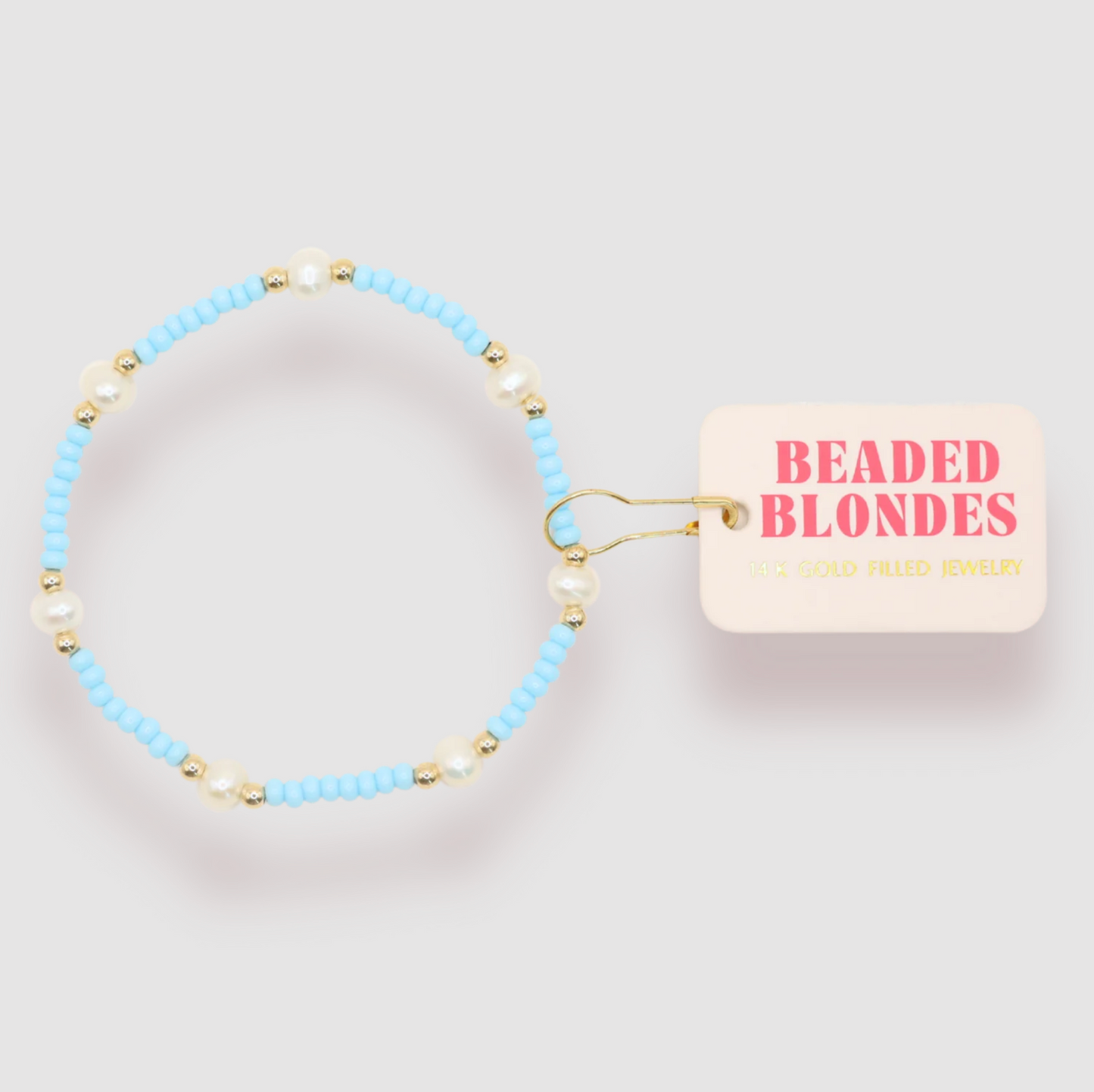Beaded Pearl Bracelet with Czech Glass Beads