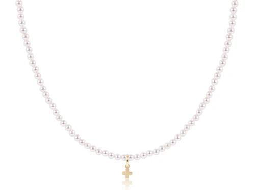 15" 3mm Gemstone Signature Cross Choker