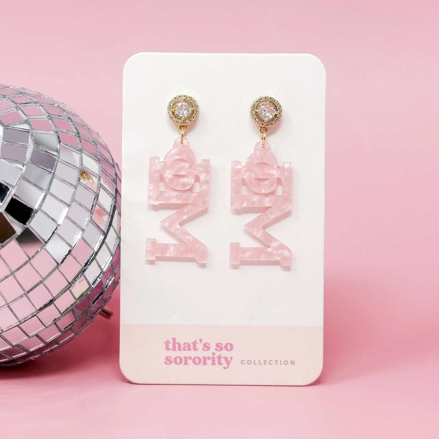 ACRYLIC LETTER EARRING