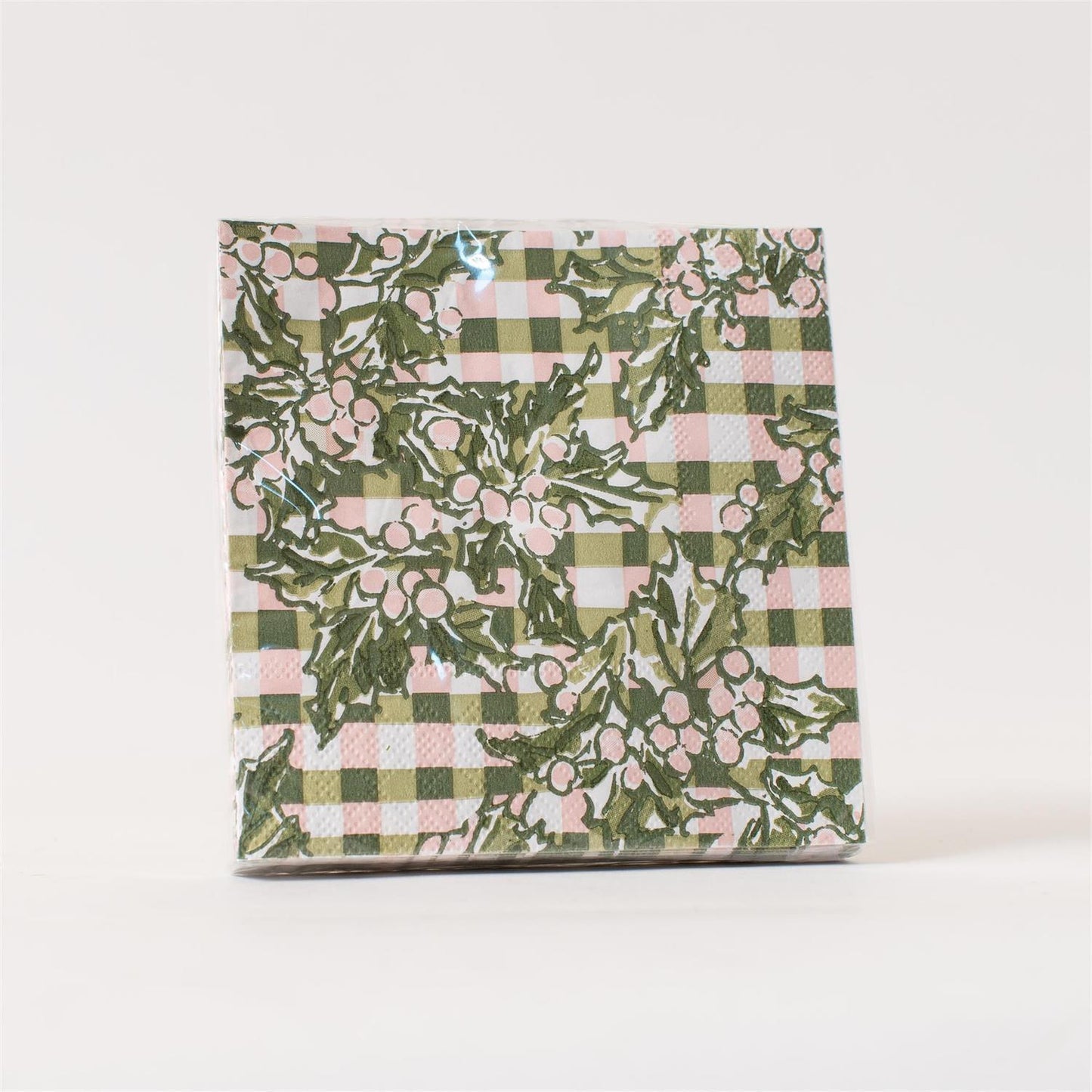 Paper Beverage Napkin - Frosted Holly (20 ct)