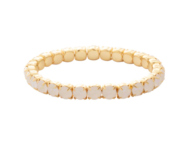Mini Sienna Stretch Bracelet: Ultra White