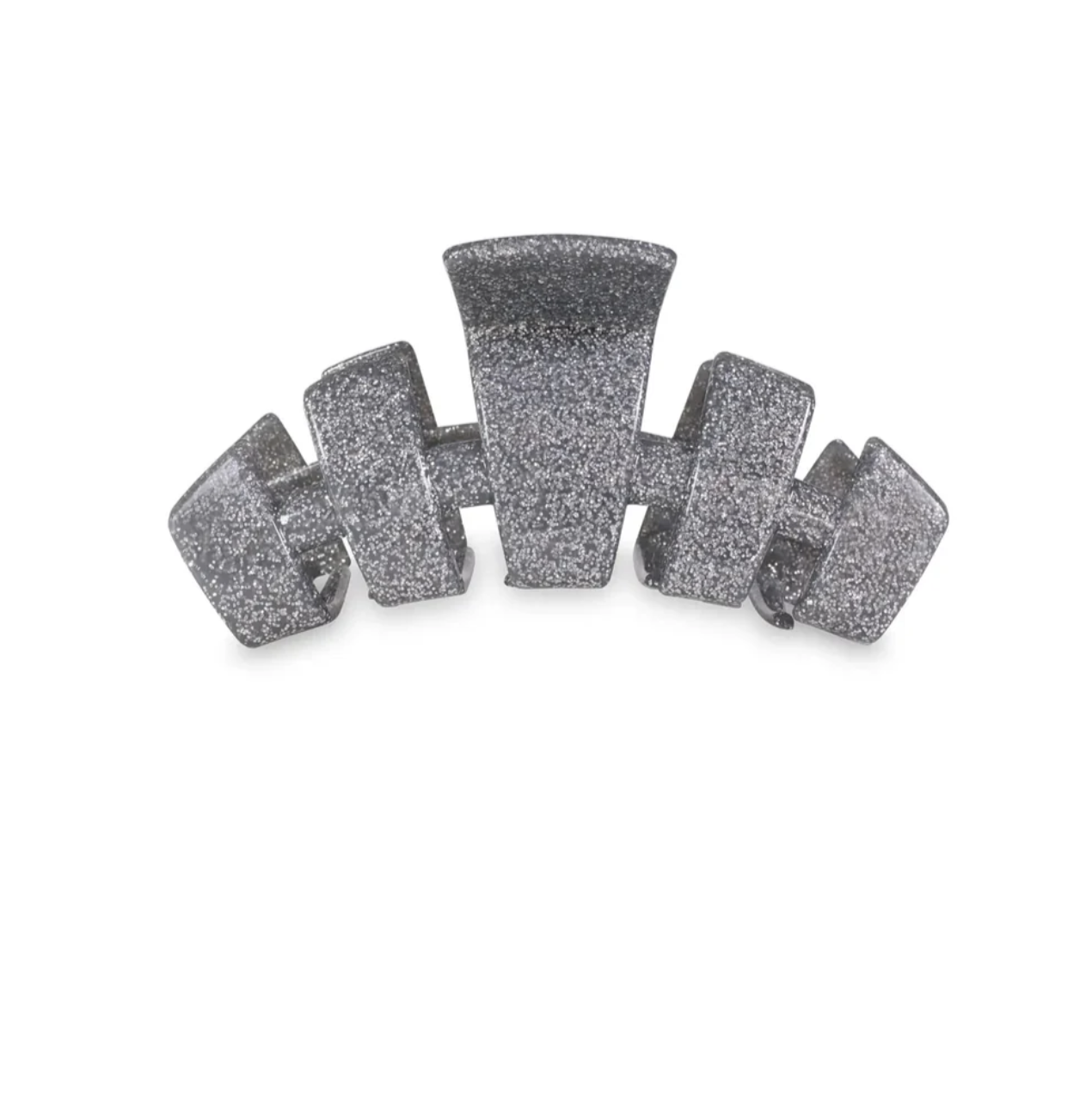 Classic Silver Glitter Medium Hair Clip