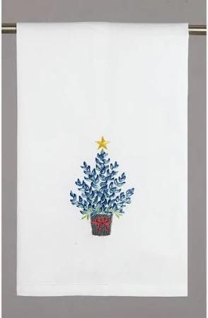Blue Bonnet Xmas Tree Tea Towel 16'' x 25''