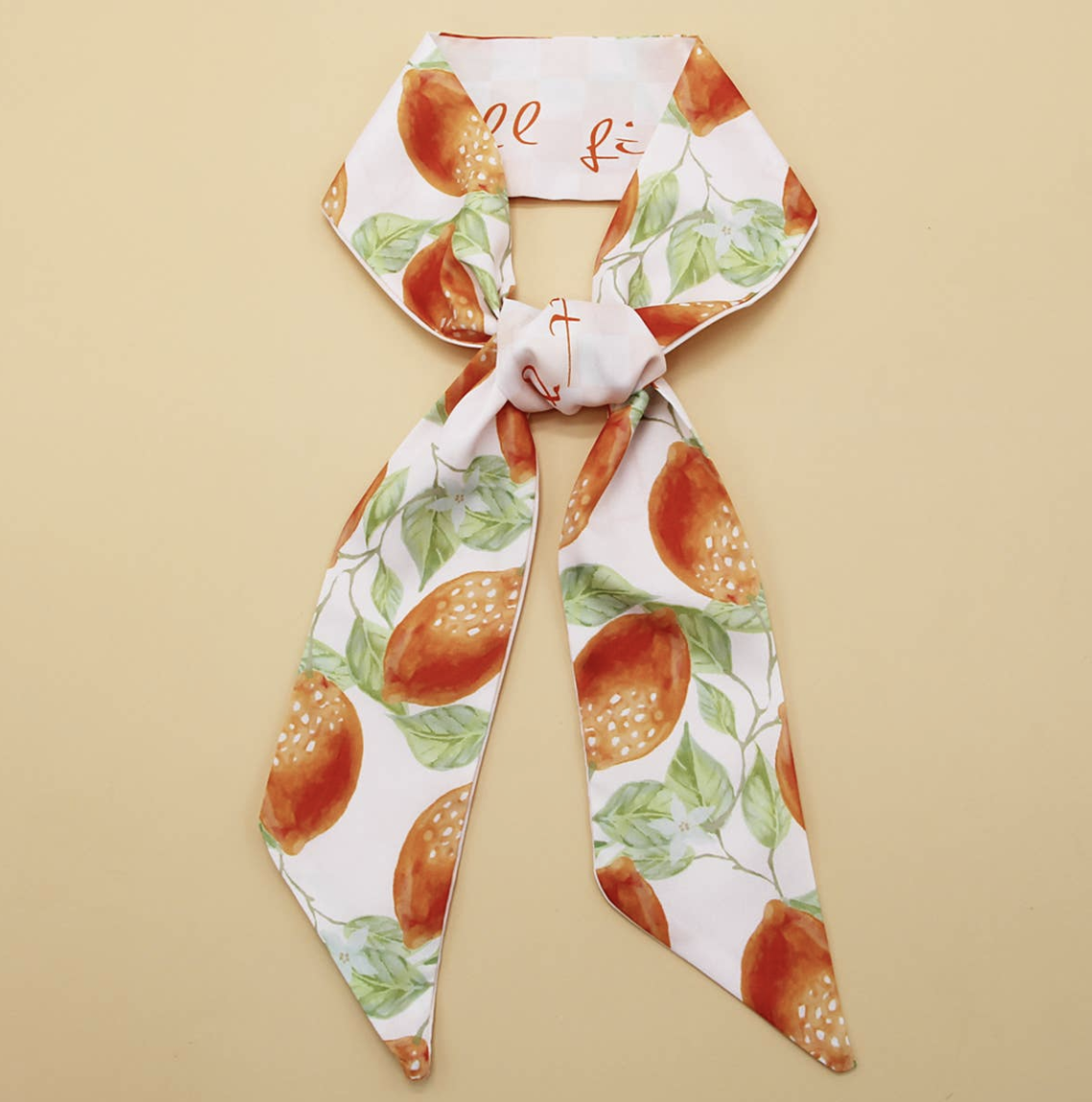 FRUIT PRINT TWILLY SCARF