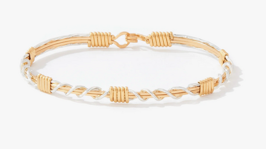 Thankful Bracelet Gold w/ Mirrored Sterling