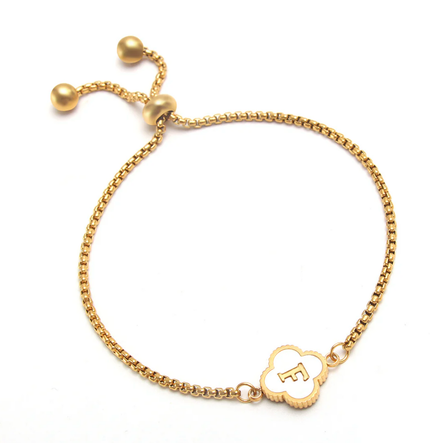 Clover Letter Bracelet