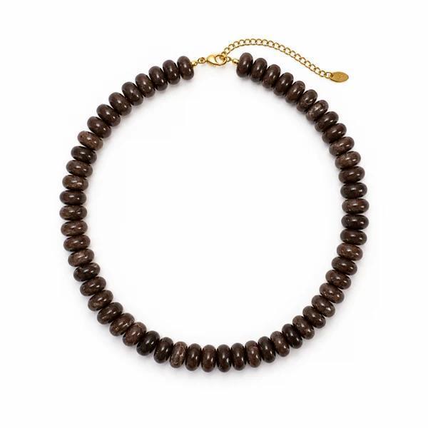 Modern Resin Beaded Statement Necklace