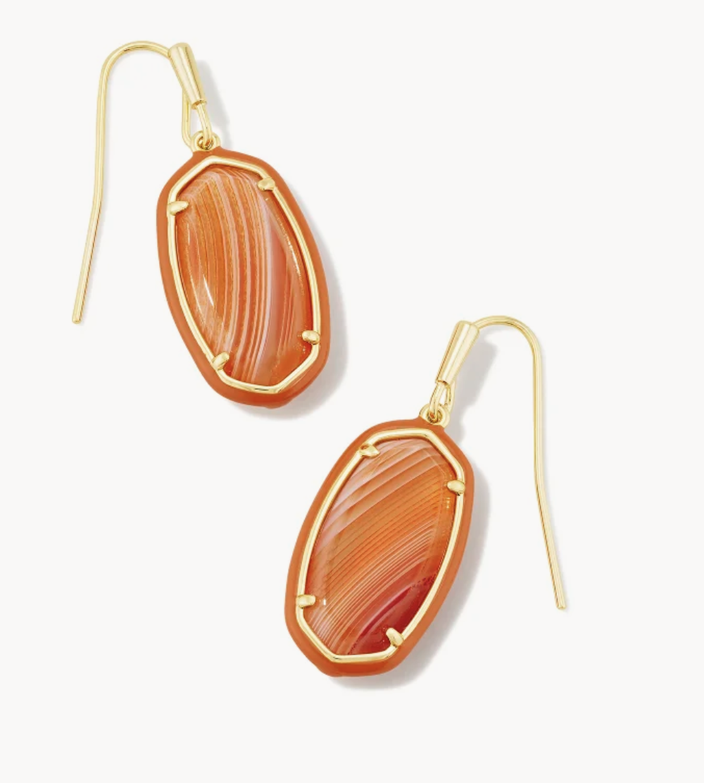 Dani Enamel Framed Drop Earring
